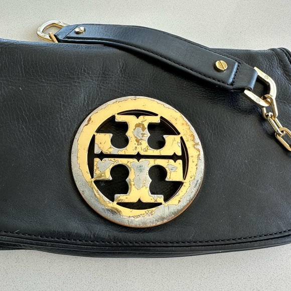 Tory Burch Black Leather Crossbody Bag With Gold Chain - Picture 7 of 10